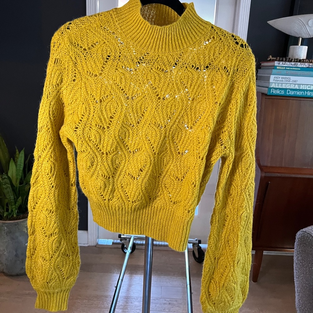 ASTR Yellow Cable Knit Sweater